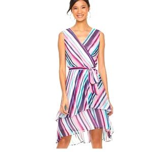 Women's Jennifer Lopez High-Low Ruffle Fit & Flare Dress Large